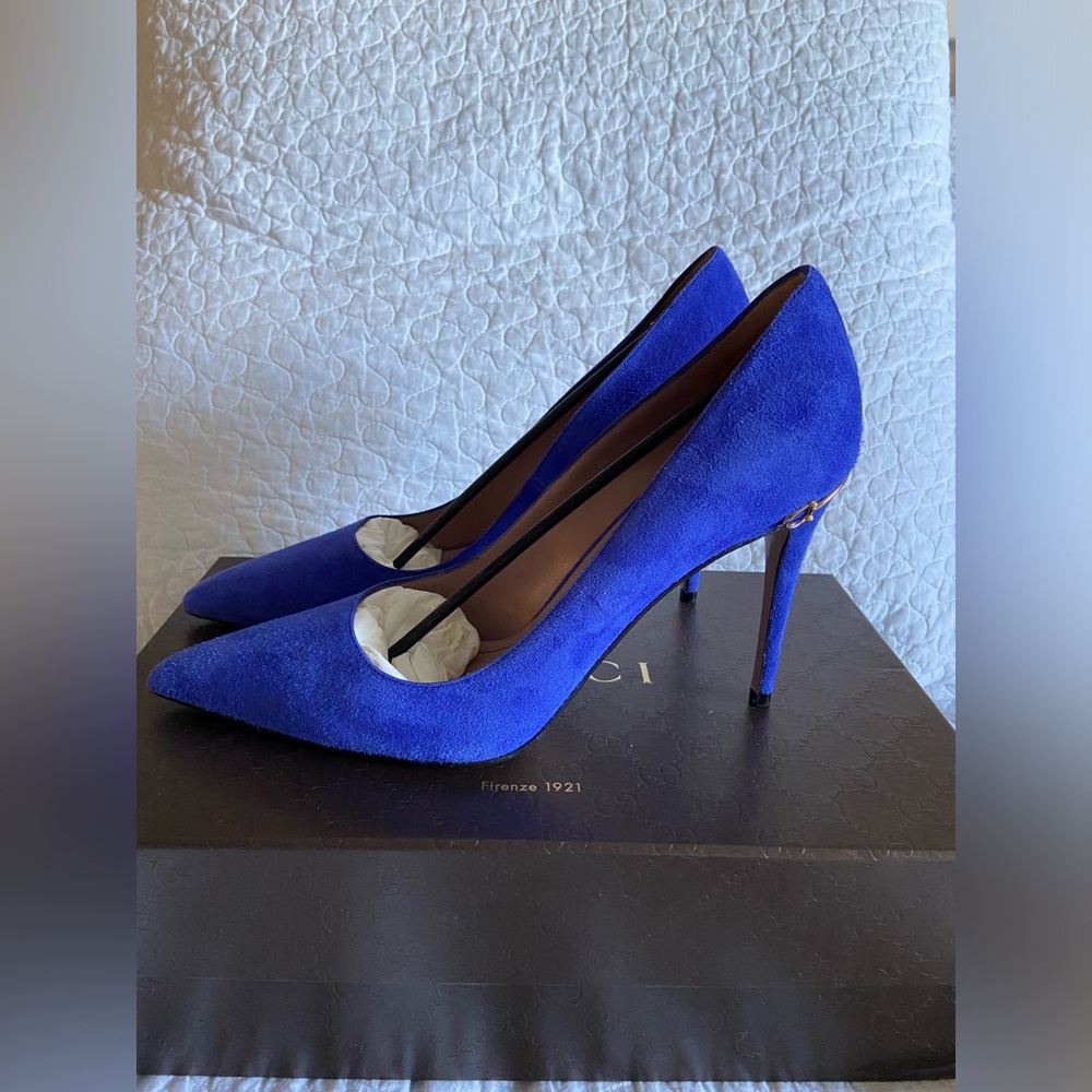 GUCCI Suede Pumps Size 38 - Picture 14 of 17